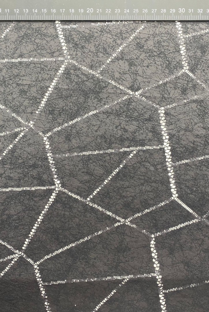 Deri Sıvamalı Siyah Mikrofiber Polyester Dantel