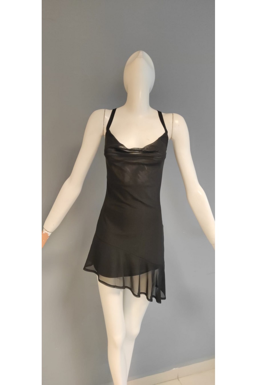 14973-ADET XS Beden Siyah Elbise