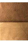 Kahve Süet ve Kürk Kuzu Kumaş - 150 cm