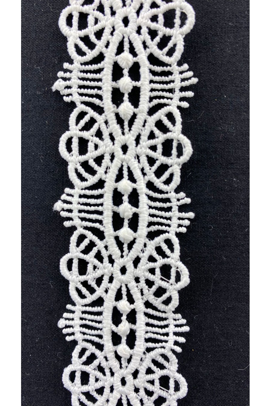 Mat Polyester Ham Güpür Brode Bant, Yerli, 3 cm