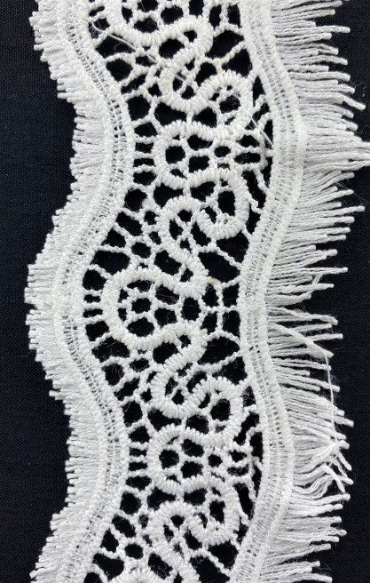 Ham Mat Polyester Güpür Brode Bant, 7 cm