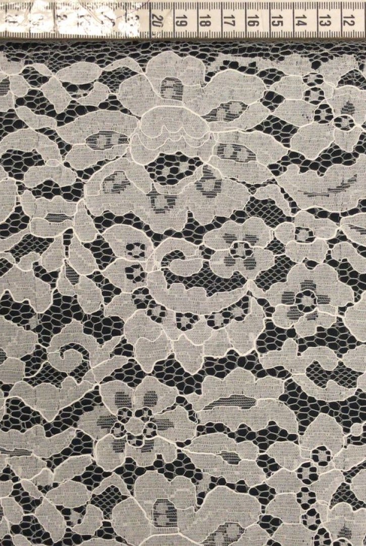 Beyaz Sakallı Kordlu Naylon Dantel Bant