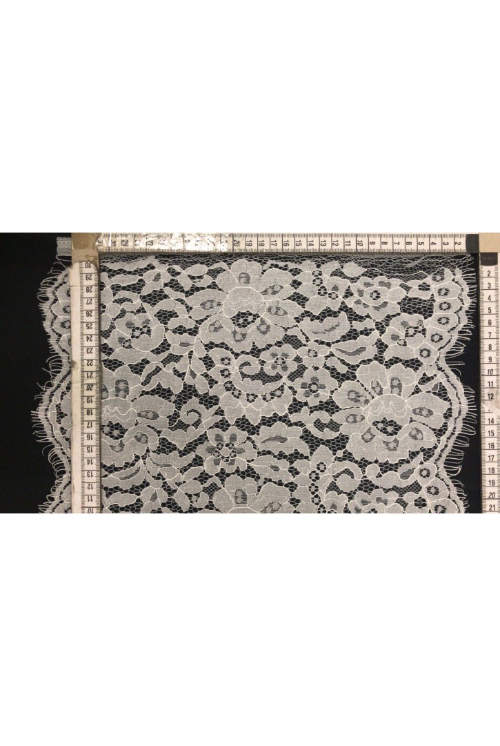 Beyaz Sakallı Kordlu Naylon Dantel Bant