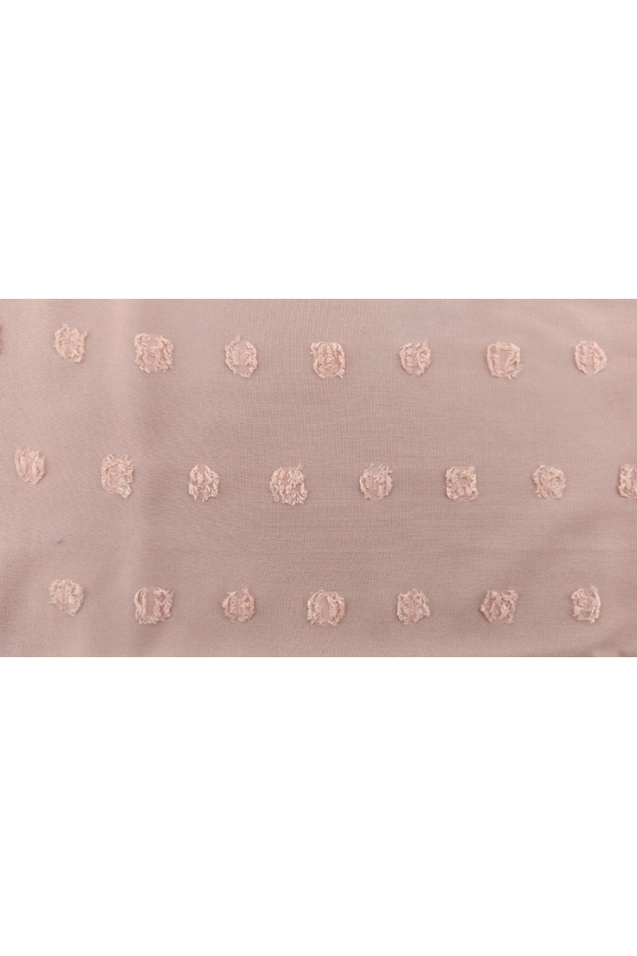 Somon Puanlı Şifon Kumaş - Polyester, Yerli Üretim (10316)