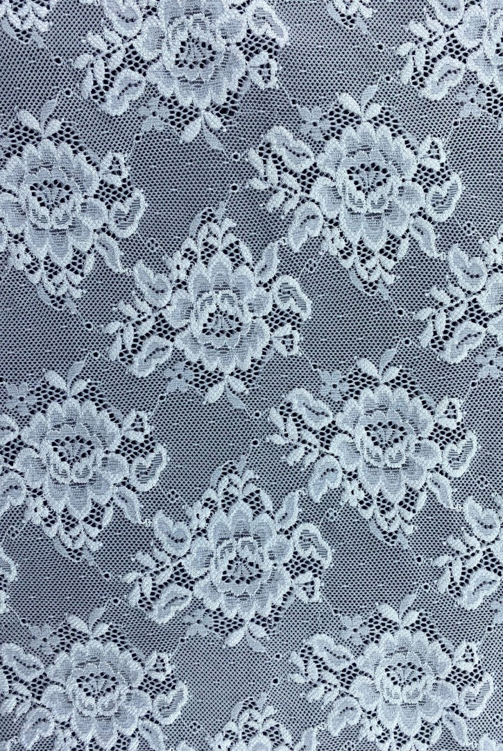 Lila Naylon Likralı Dantel