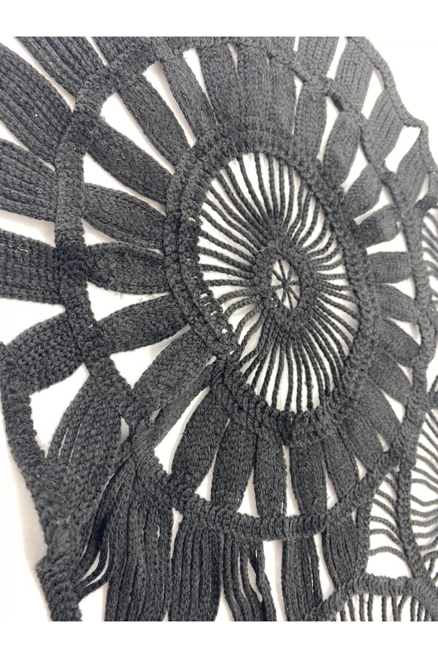 14915-ADET Siyah Akrilik Aplik Yaka