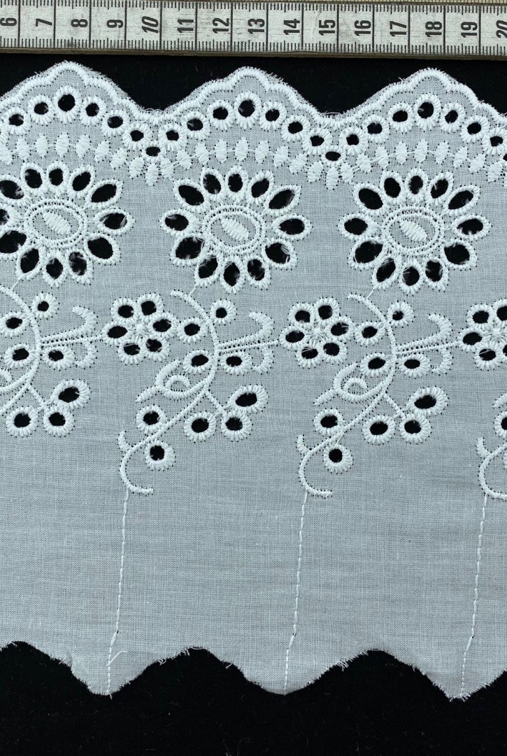 Kasar İşlemli Mat Polyester Brode Bant - 14 cm