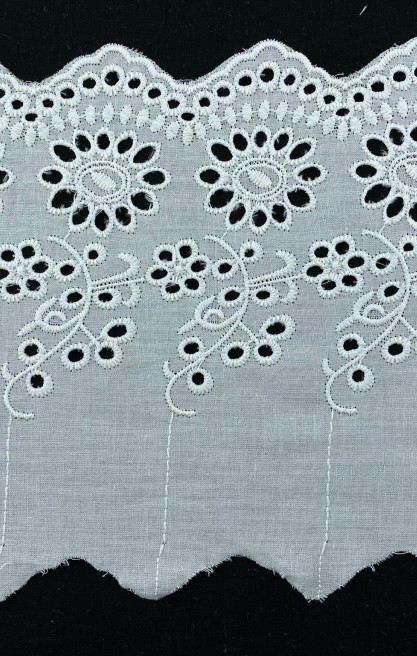 Kasar İşlemli Mat Polyester Brode Bant - 14 cm