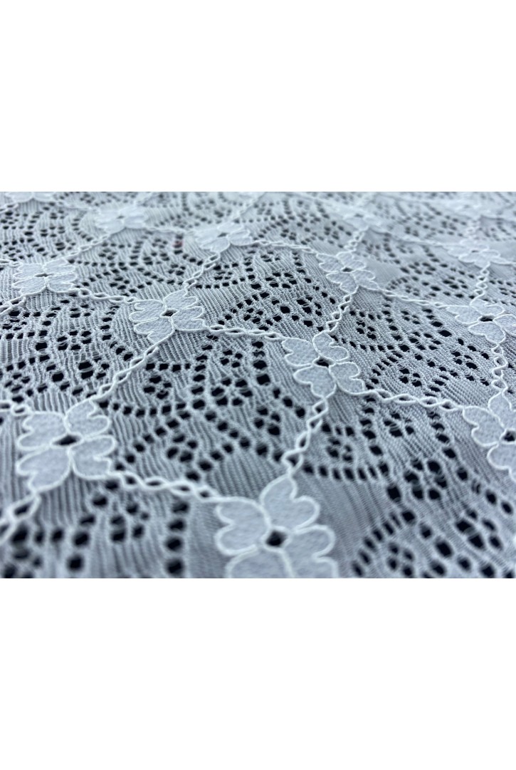 Naylon Likralı Dantel Lila - 127 cm