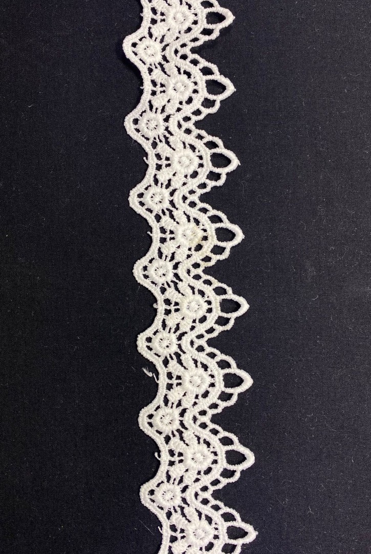 3.5 cm Ham Mat Polyester Güpür Brode Bant