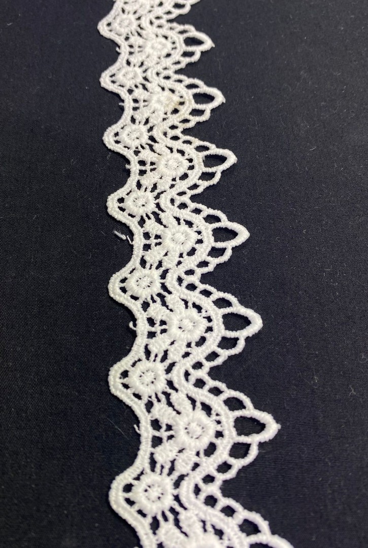 3.5 cm Ham Mat Polyester Güpür Brode Bant