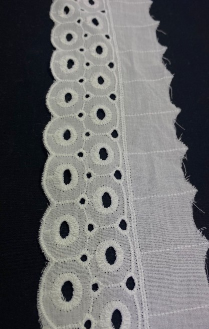 Kasar İşlemli Mat Polyester Vual Brode Bant - 7,5 cm