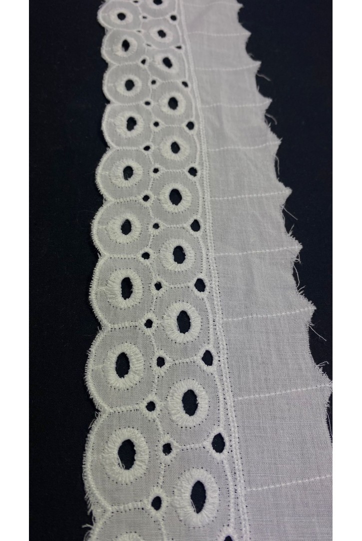 Kasar İşlemli Mat Polyester Vual Brode Bant - 7,5 cm