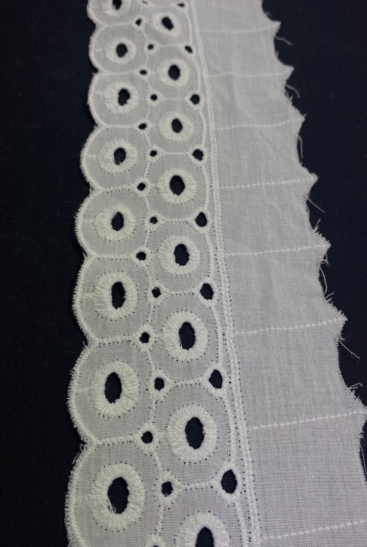 Kasar İşlemli Mat Polyester Vual Brode Bant - 7,5 cm