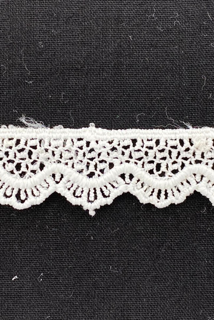 Mat Polyester Güpür Brode Bant, 1.5 cm