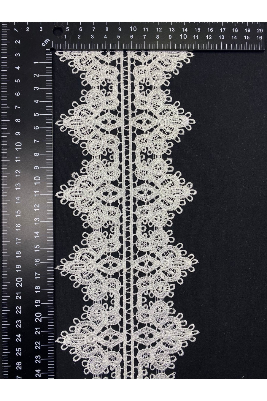 10,5 cm Parlak Ham Polyester Güpür Brode Bant