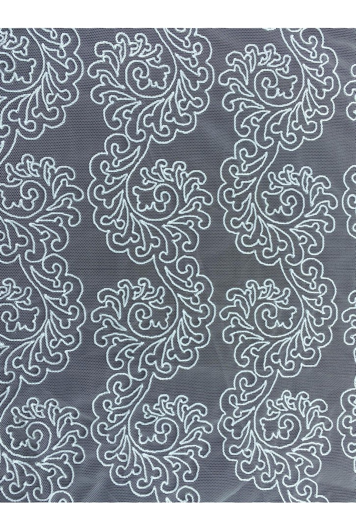 16094 BRODE/YERLİ/LEZ/TÜL ÜZERİ/POLYESTER/BEYAZ/140 CM