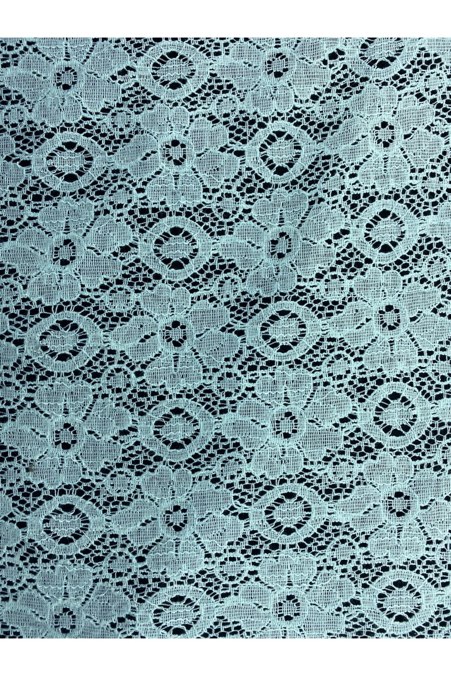 Yeşil Tonlarında Pamuk Naylon Dantel - 145 cm