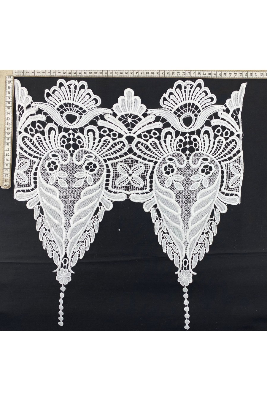 9962-ADET Ham İthal Polyester Brode Yaka - 42 cm