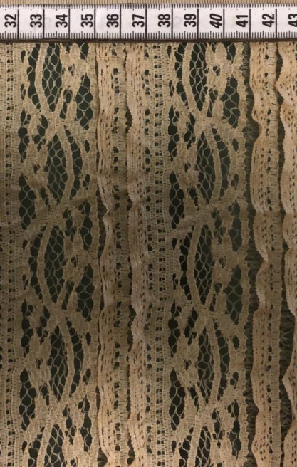 Sütlü Kahve Likralı Naylon İthal Dantel