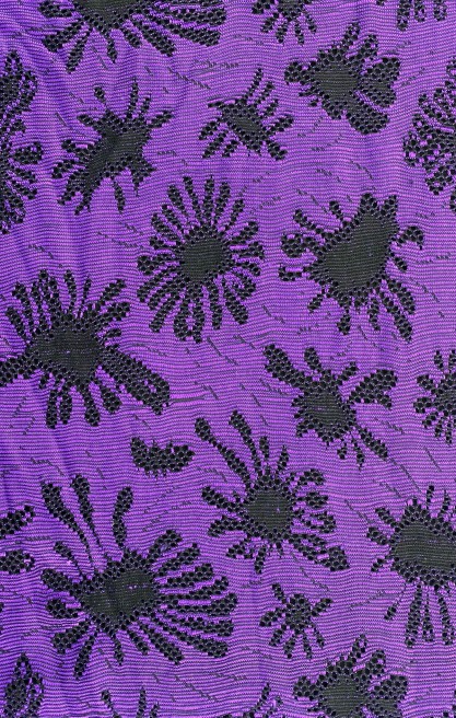 Mor Renk Naylon Polyester Dantel, Yerli, 150 cm