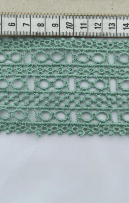 Yeşil Brode Bant - Mat Polyester, 7.5 cm (12031)