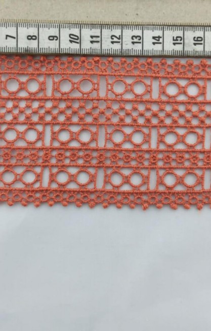 Açık Mercan Brode Bant - Mat Polyester, 7.5 cm (12031)