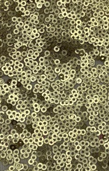 Mat Gold Renkli Tül Üzeri Pullu Kumaş