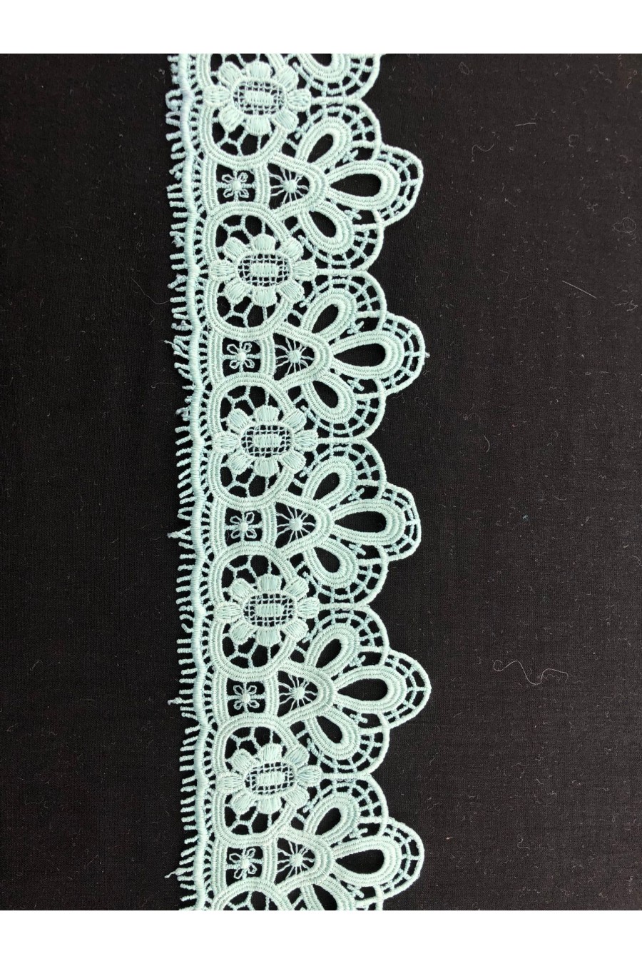 Mint Renk Mat Polyester Güpür Bant, Yerli