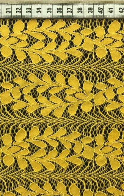 Hardal Renk İthal Polyester Dantel