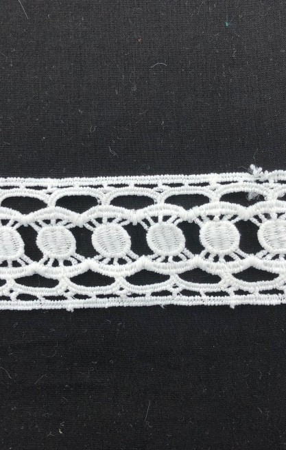 Ham Yapıda Mat Polyester Güpür Brode Bant, Yerli