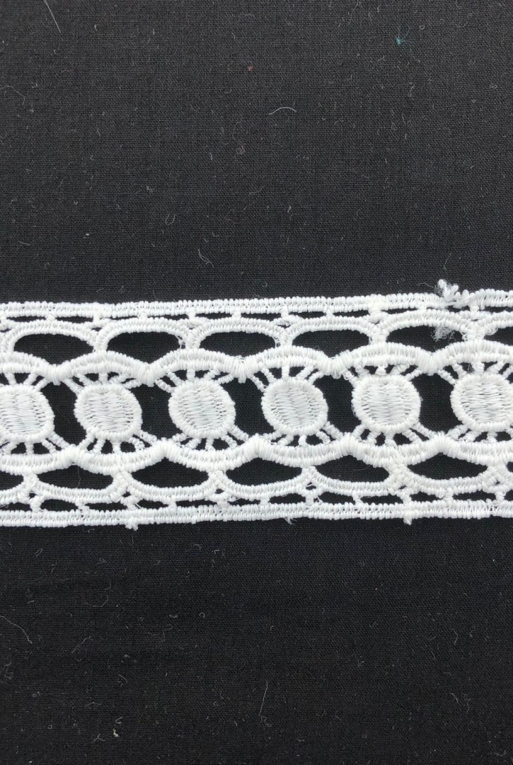 Ham Yapıda Mat Polyester Güpür Brode Bant, Yerli