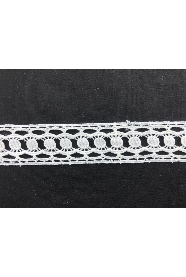 Ham Yapıda Mat Polyester Güpür Brode Bant, Yerli