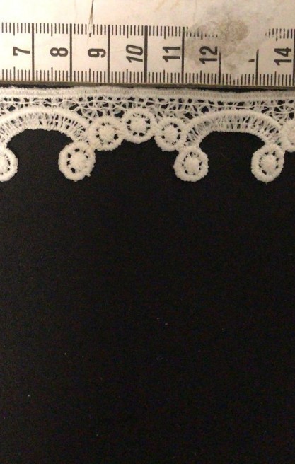 Ham Renk Mat Polyester Güpür İthal Brode Bant