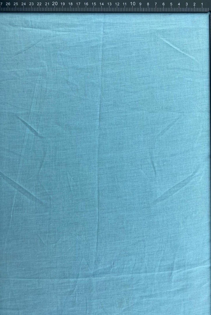 Turkuaz Pamuk Vual Yerli Brode Kumaş - 150 cm