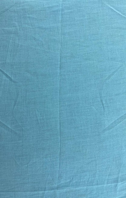 Turkuaz Pamuk Vual Yerli Brode Kumaş - 150 cm