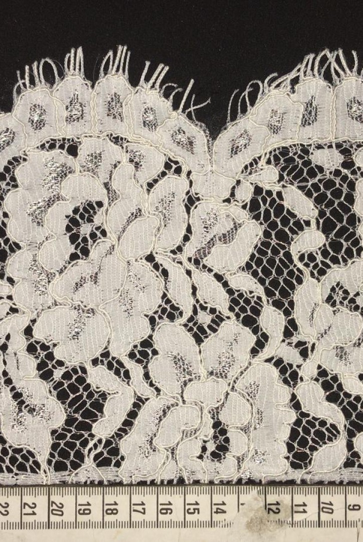 Siyah Kordlu Sakallı Naylon Dantel Bant, İthal