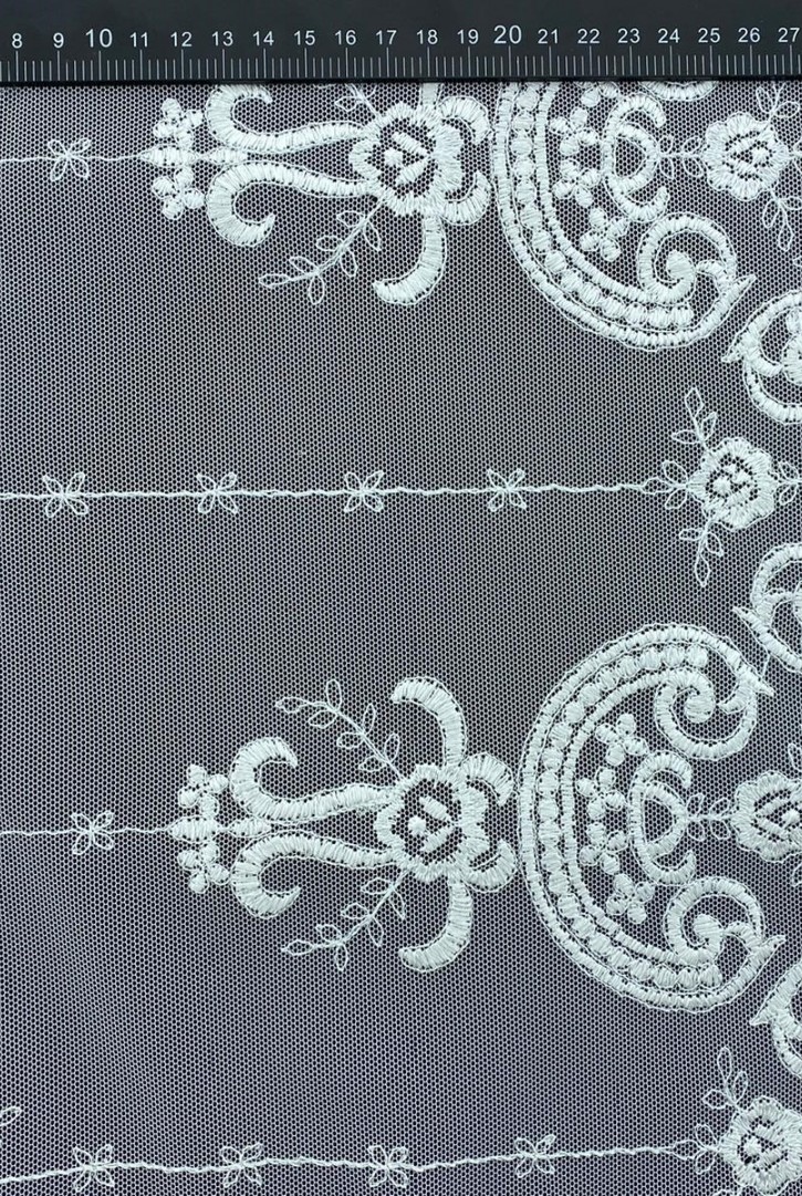 Ham Tül Üzeri Brode Kumaş