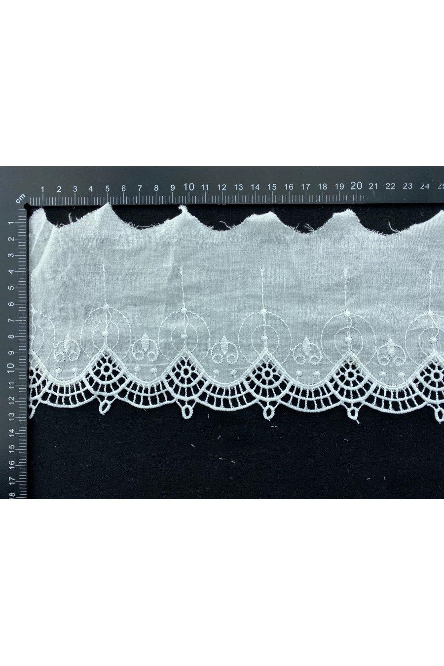 16685-METRE Kasar İşlemeli Polyester Vual Brode Bant