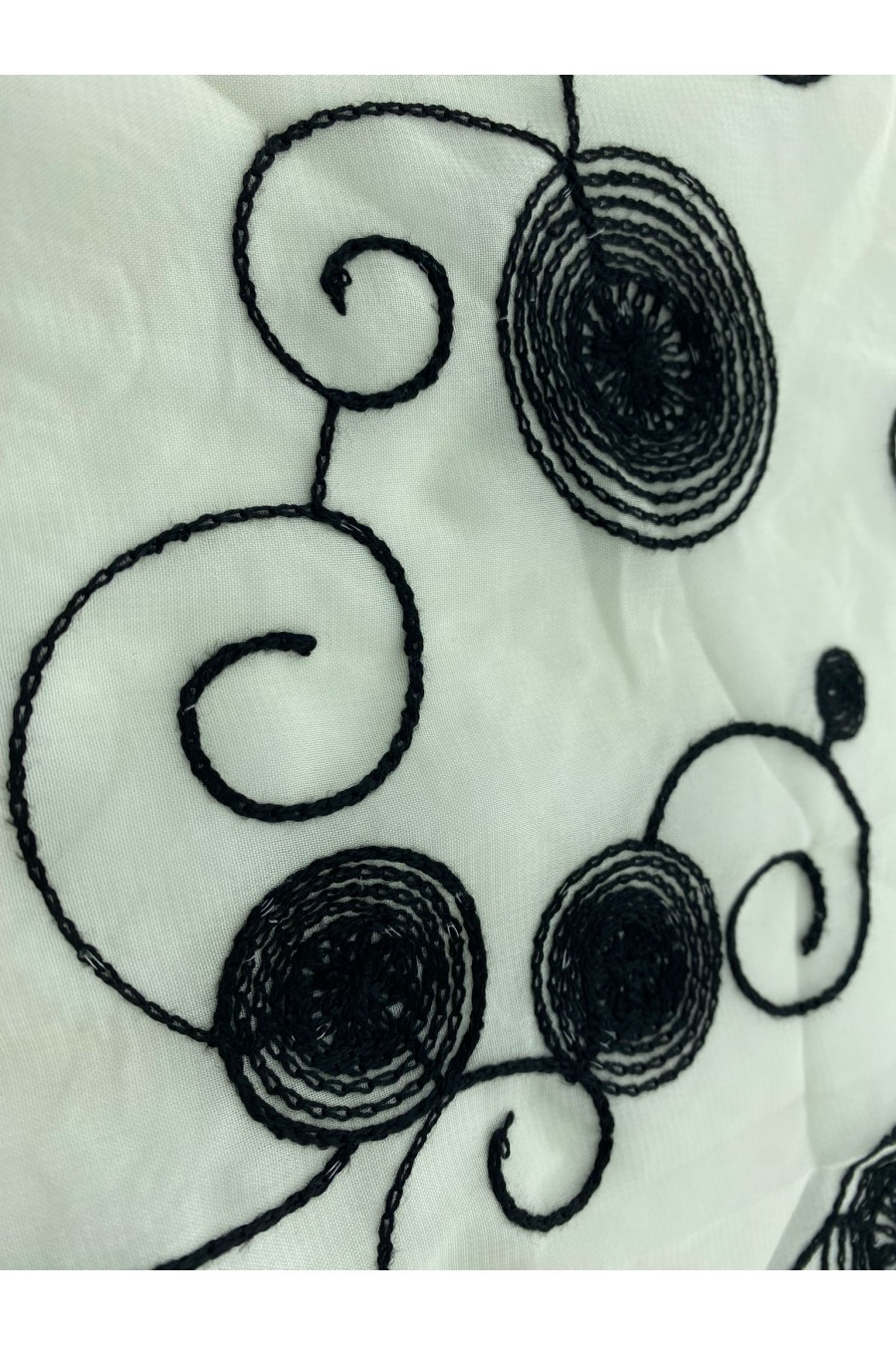 Şifon Üzeri Sütlü Kahve Zemin Brode