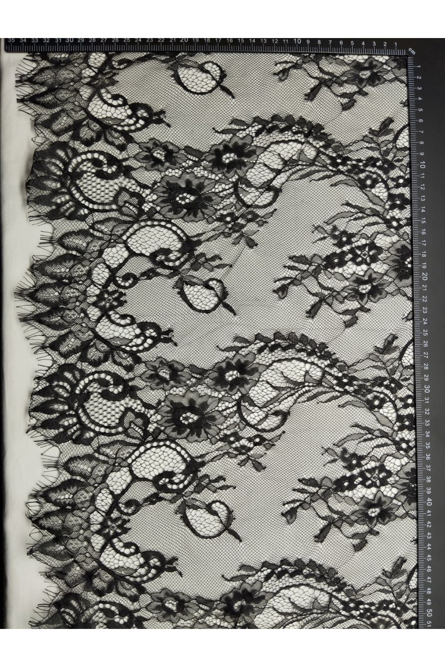 22997 DANTEL/İTHAL/LEZ/NAYLON/SAKALLI/SİYAH/150 CM