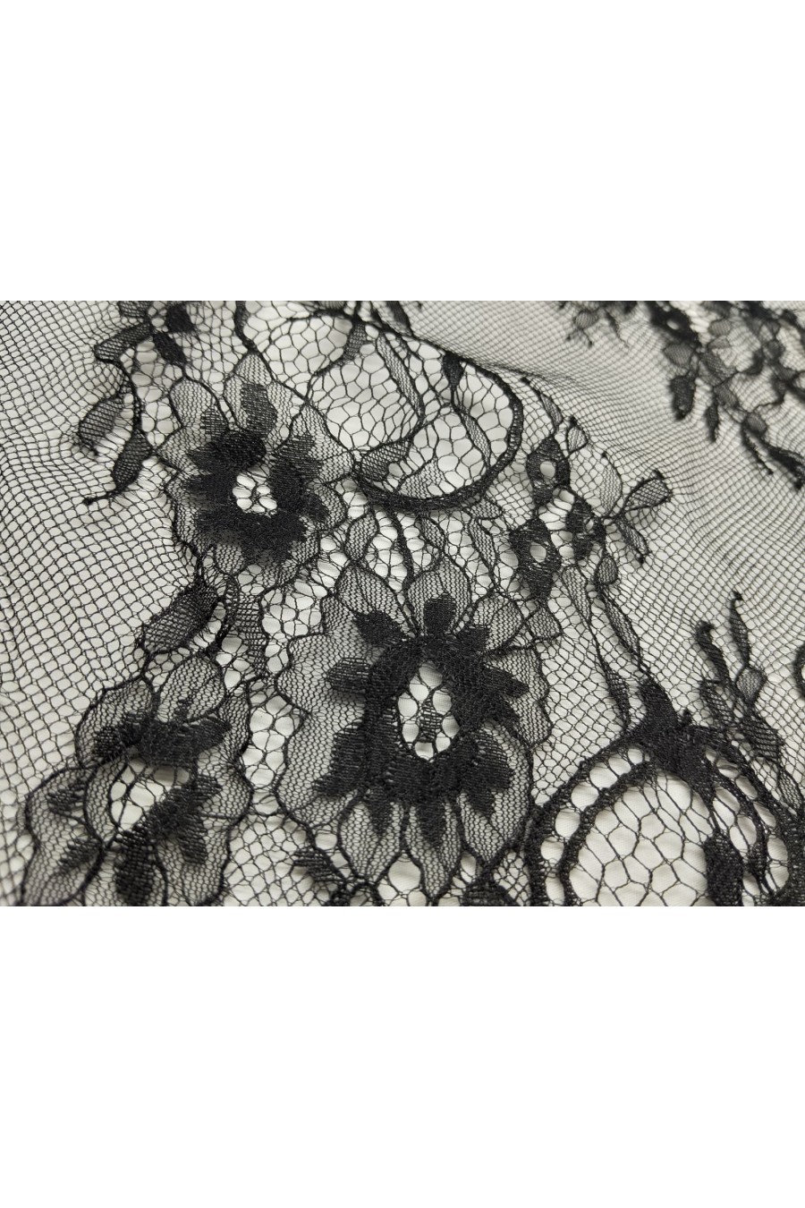 22997 DANTEL/İTHAL/LEZ/NAYLON/SAKALLI/SİYAH/150 CM