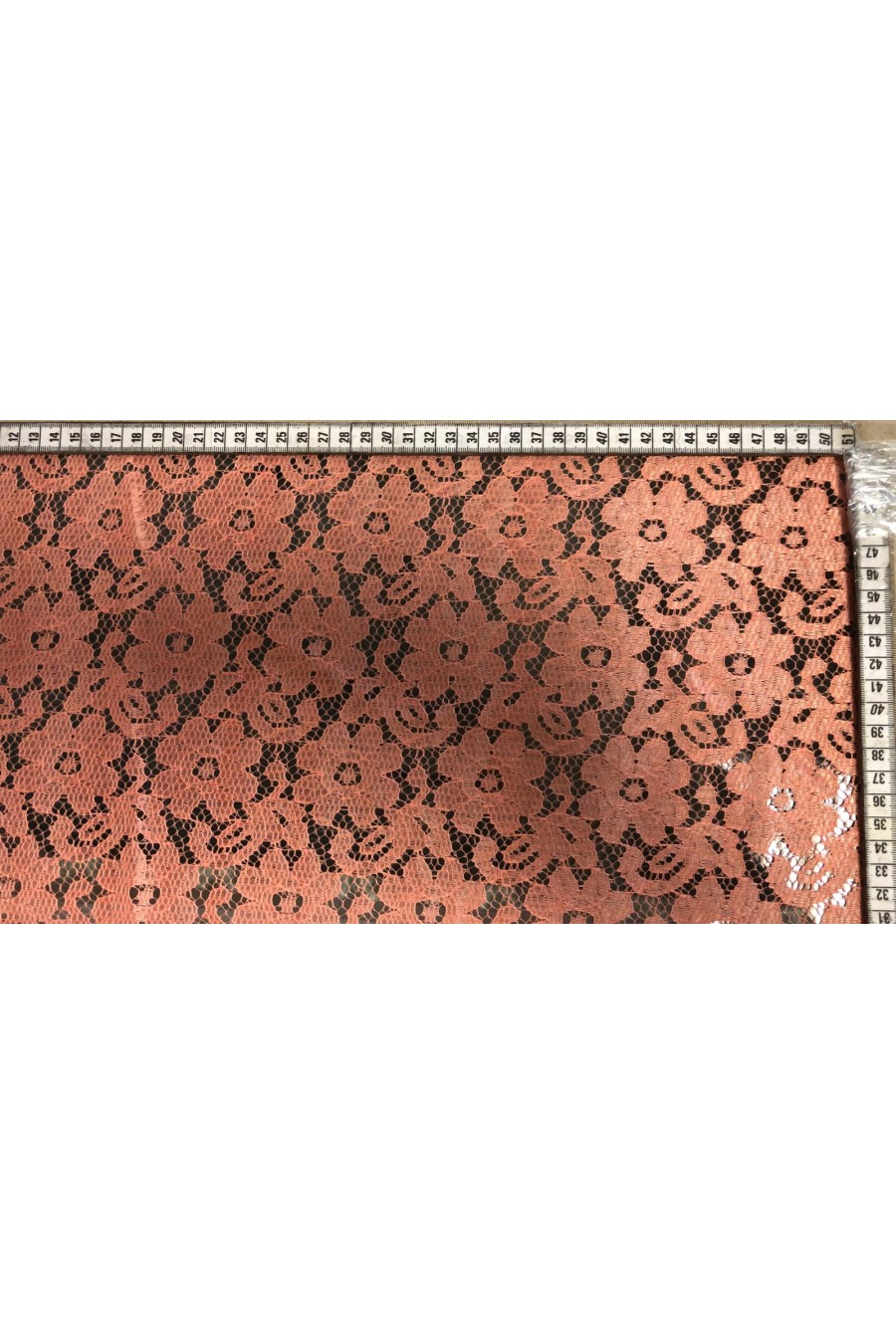 Somon Renk Polyester Dantel