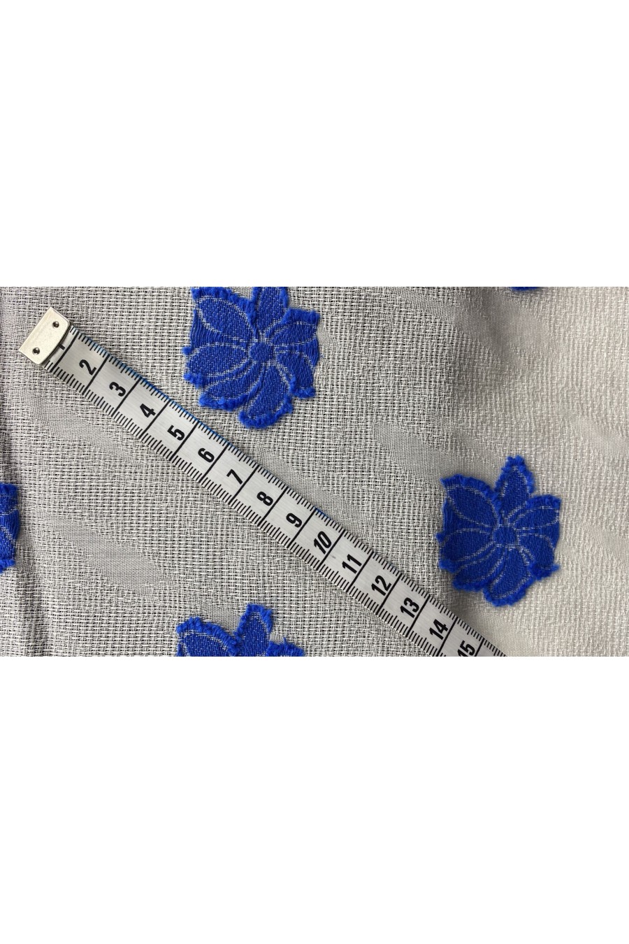 22463 KUMAŞ/YERLİ/LEZ/PAMUK/MAVİ GÜLLÜ/KREM/150 CM