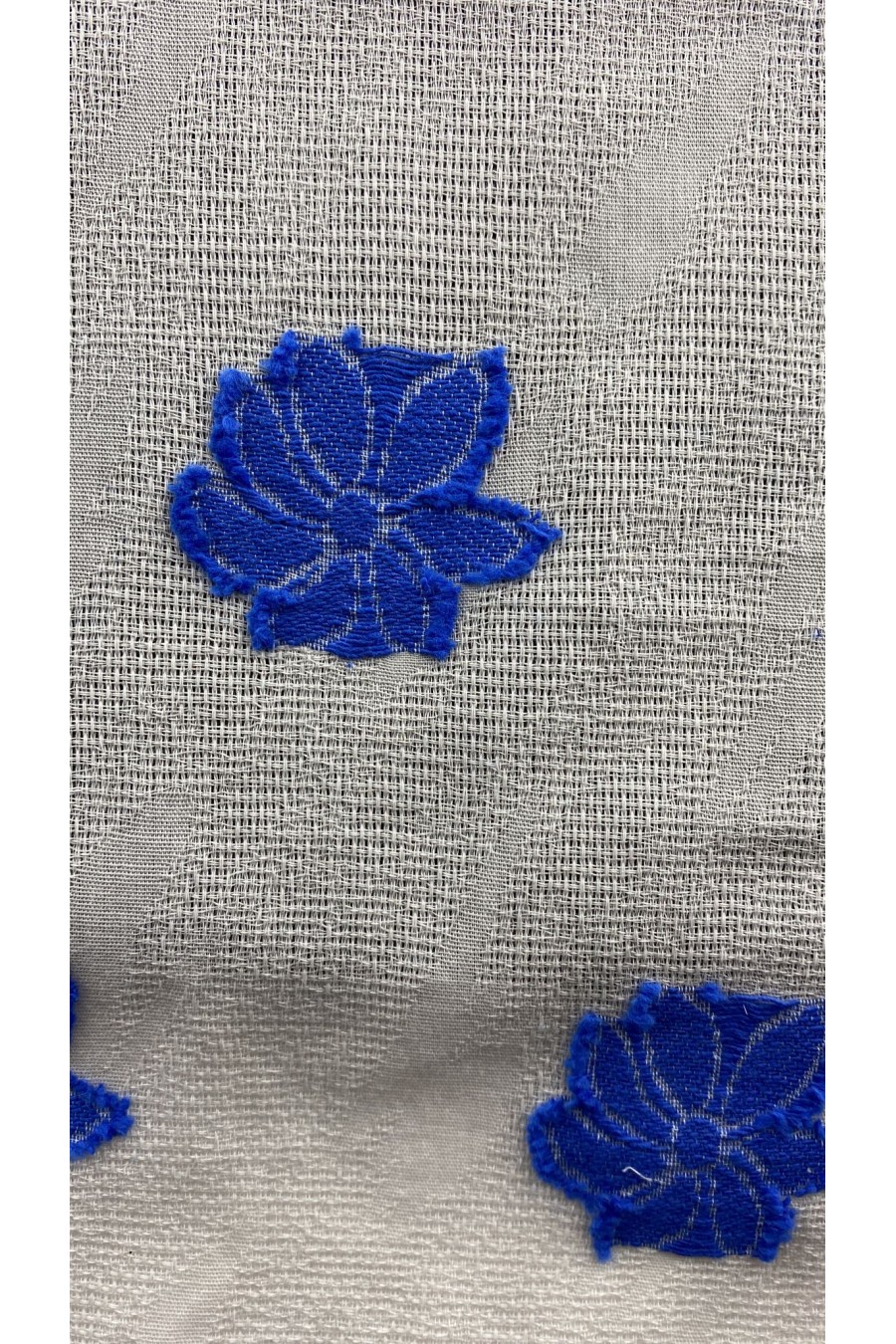 22463 KUMAŞ/YERLİ/LEZ/PAMUK/MAVİ GÜLLÜ/KREM/150 CM