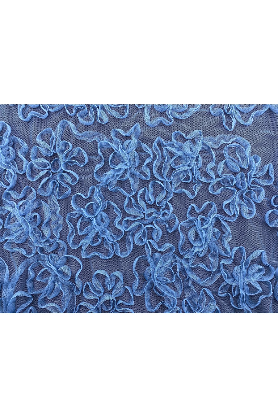 İndigo Süzeneli Tül Kumaş - Yerli Polyester, 130 cm (11203)