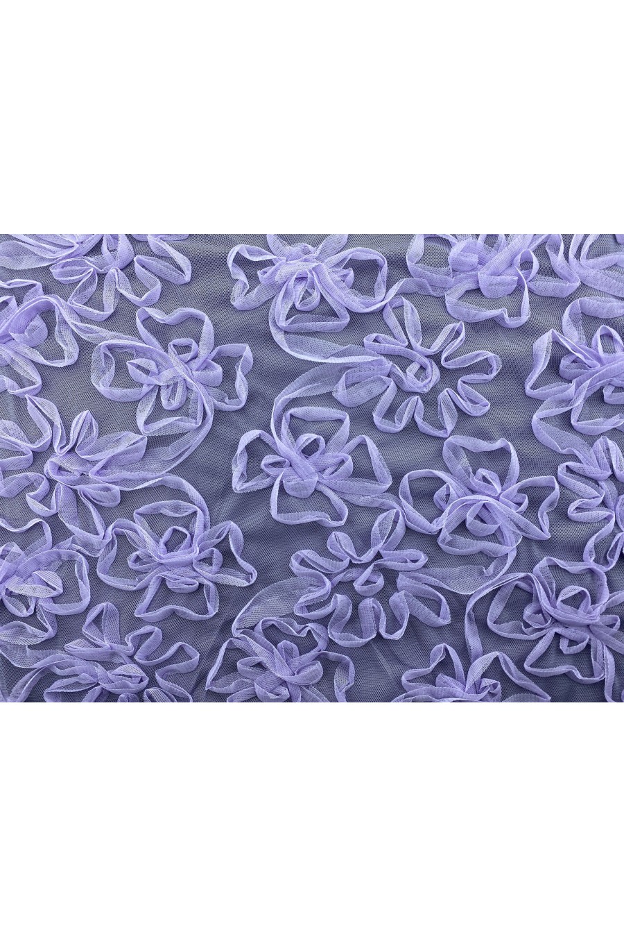 Lila Süzeneli Polyester Tül Kumaş - 130 cm Yerli Üretim