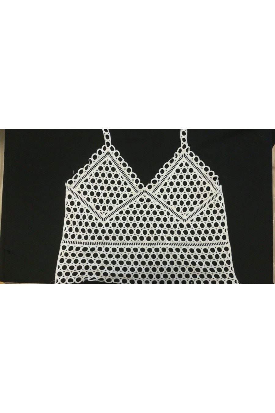 9958-ADET Ham İthal Polyester Yaka Brode, 42 cm