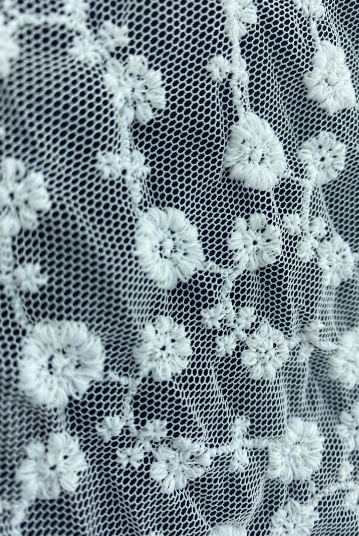 5882 BRODE/YERLİ/LEZ/MAT POLYESTER/TÜL ÜZERİ/HAM/120 CM