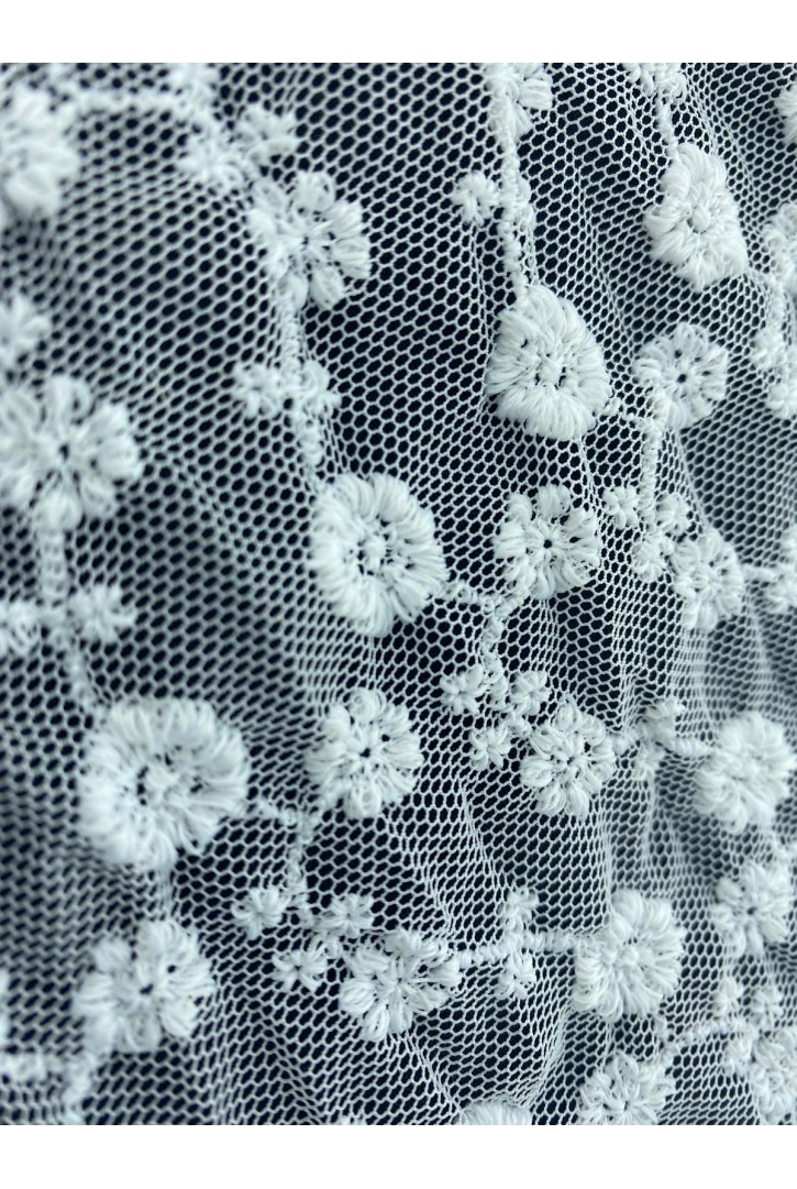 5882 BRODE/YERLİ/LEZ/MAT POLYESTER/TÜL ÜZERİ/HAM/120 CM